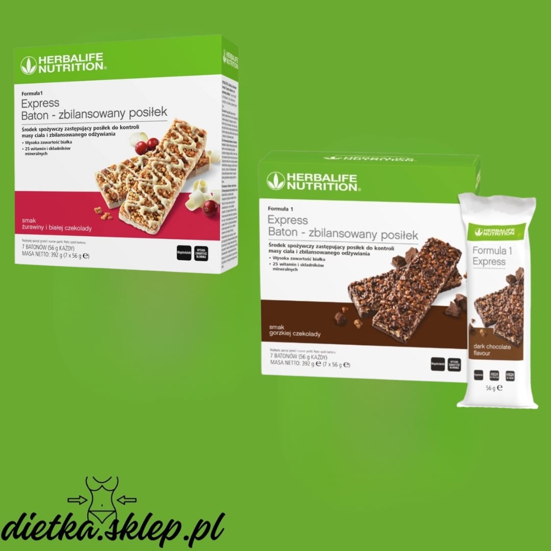 BATON ZASTĘPUJĄCY POSIŁEK - F1 Express Baton Herbalife - zbilansowany posiłek 7 batonów
