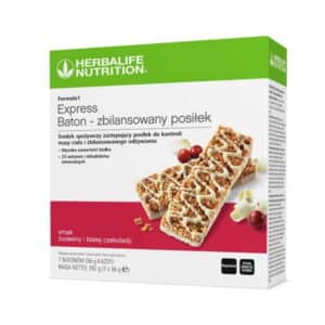 BATON ZASTĘPUJĄCY POSIŁEK - F1 Express Baton Herbalife - zbilansowany posiłek 7 batonów<span> - </span>żurawina z białą czekoladą
