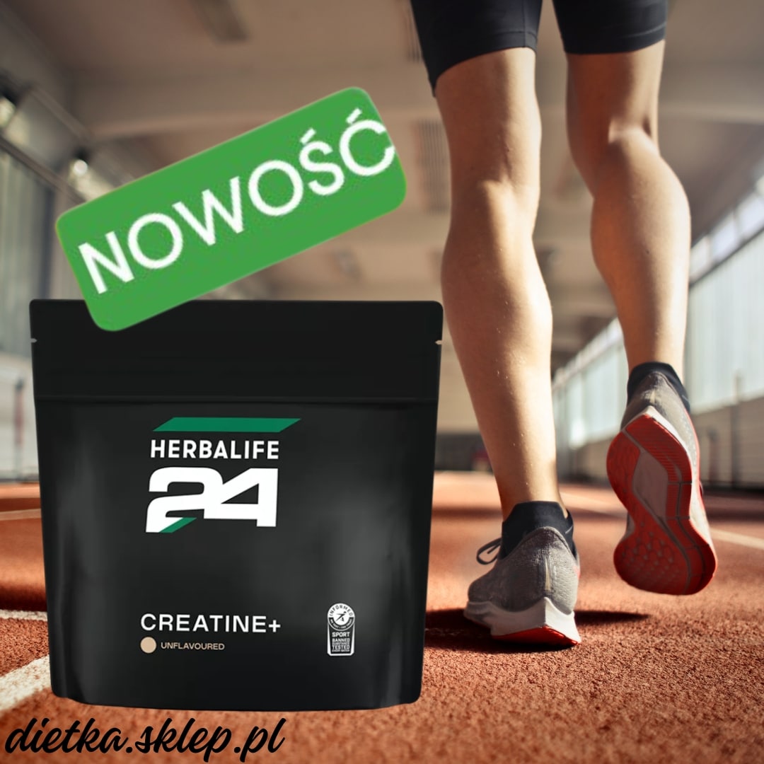 Kreatyna WIĘKSZA WYDAJNOŚĆ Herbalife24 Creatine+ Pełna moc na trening - suplement z kreatyniną, witaminami z grupy B, 228g