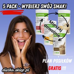 5pack! Koktajl białkowy Herbalife - zastępnik posiłku- 5 x 550 g